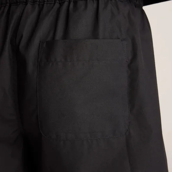 100% Organic Cotton Poplin Pull-On Shorts in Black XL NWT