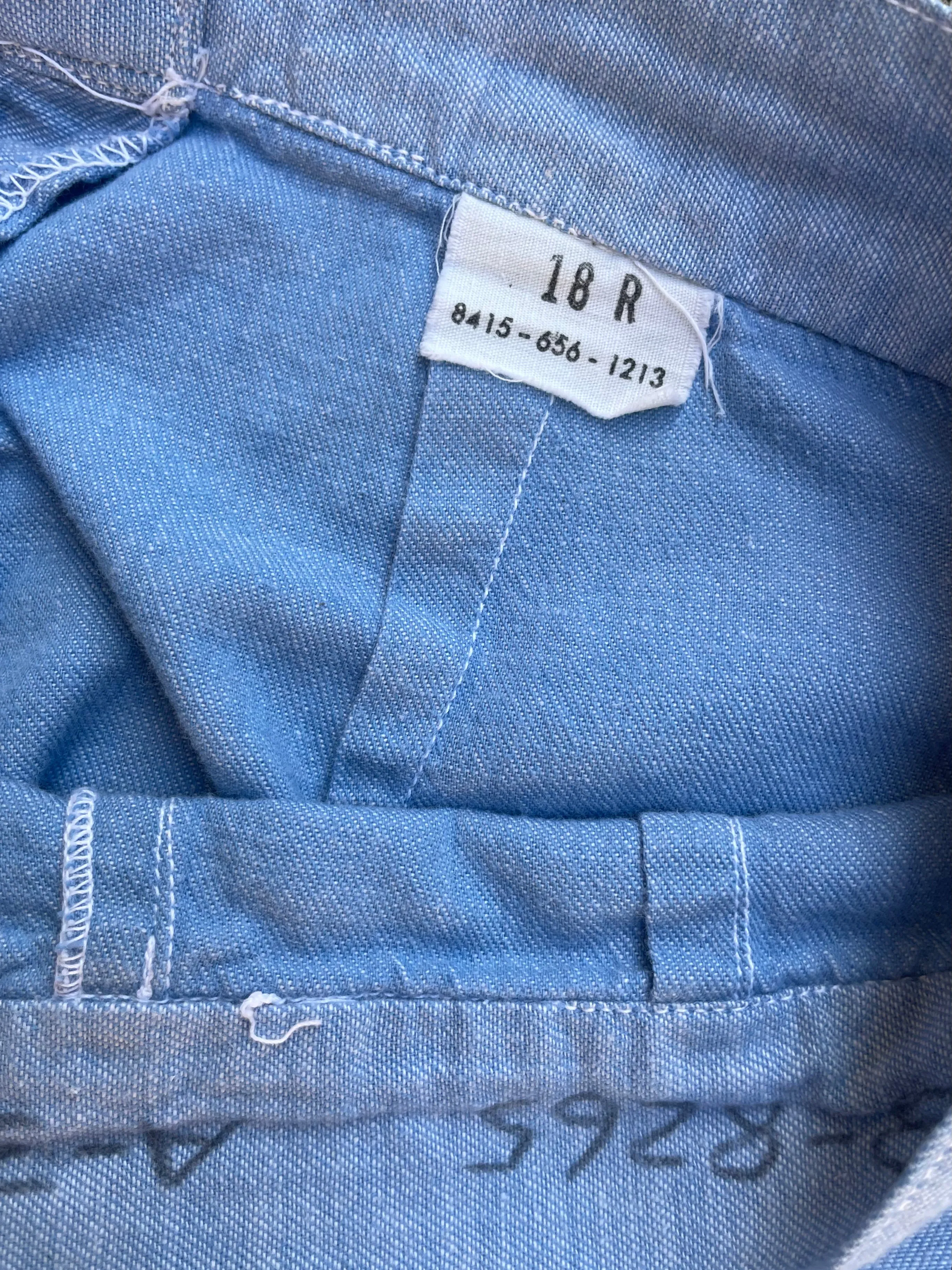 1940s Side Button Soft Chambray US Air Force Shorts