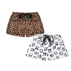 2-Pack Plush Fleece Pajama Shorts