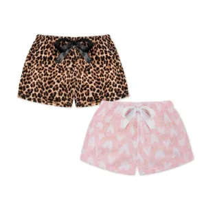 2-Pack Plush Fleece Pajama Shorts