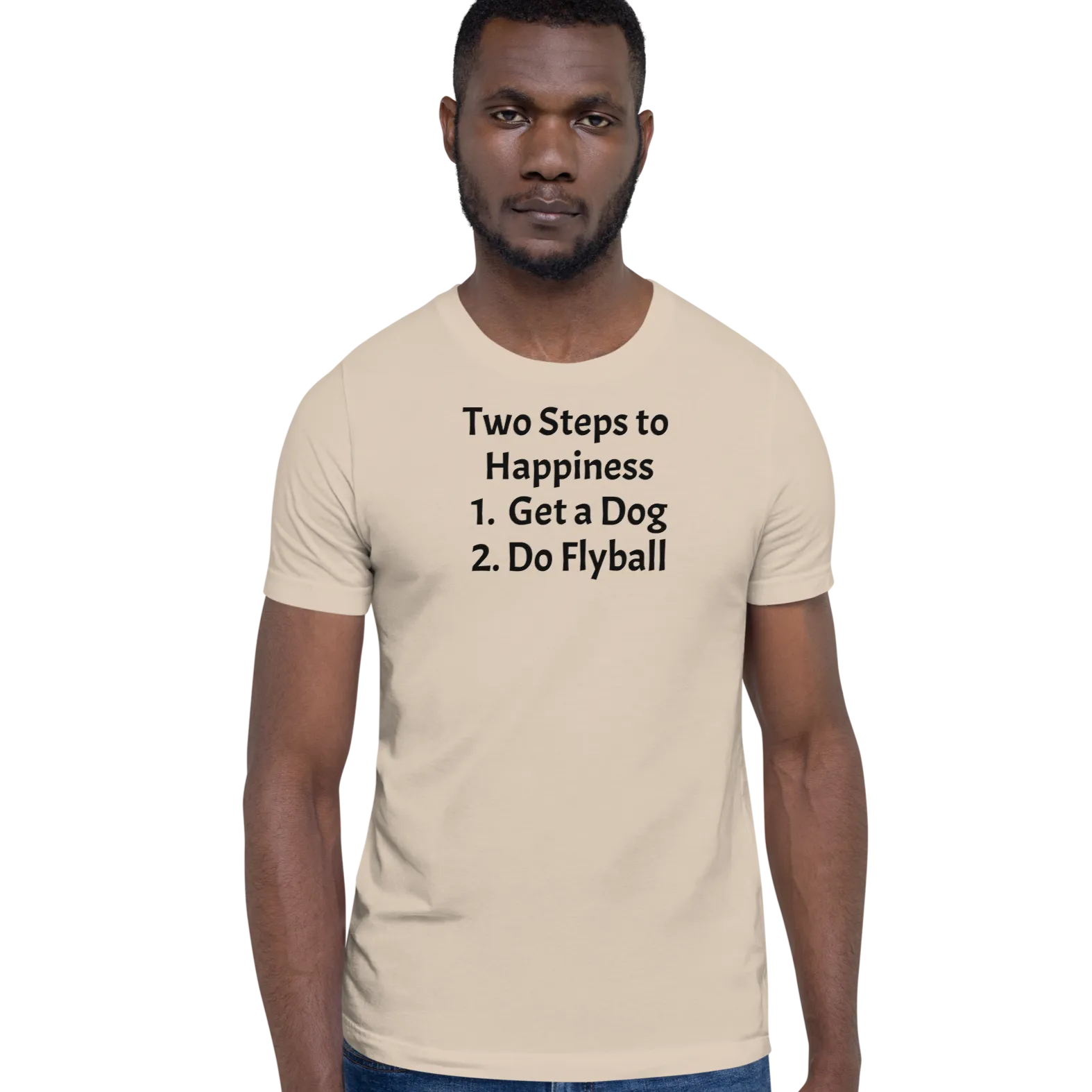 2 Steps to Happiness - Flyball T-Shirts - Light