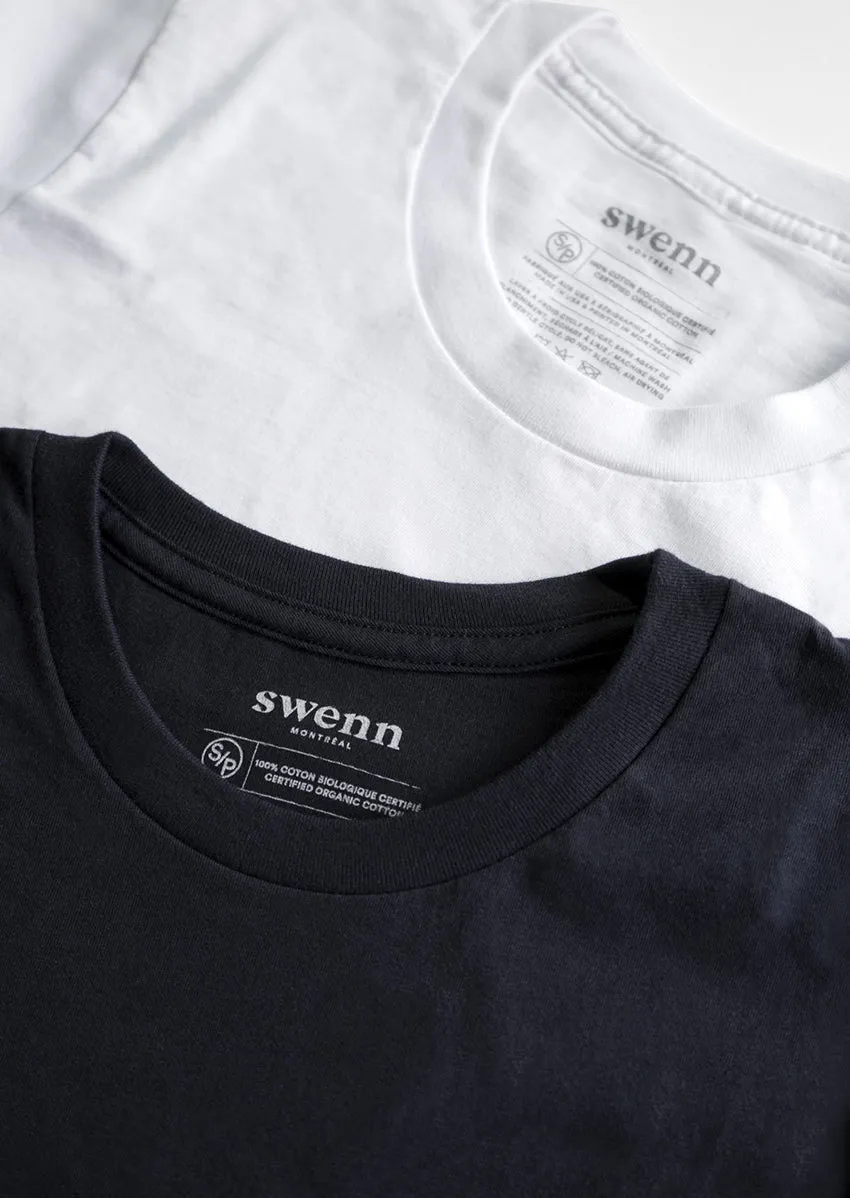 2 t-shirts noir - blanc