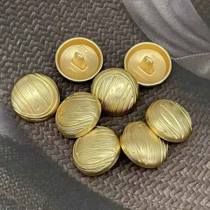 24L/28L/32L/36L Round Mushroom-Shaped Matte Gold Shank Buttons 30pcs