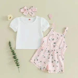 3pcs Pink Floral