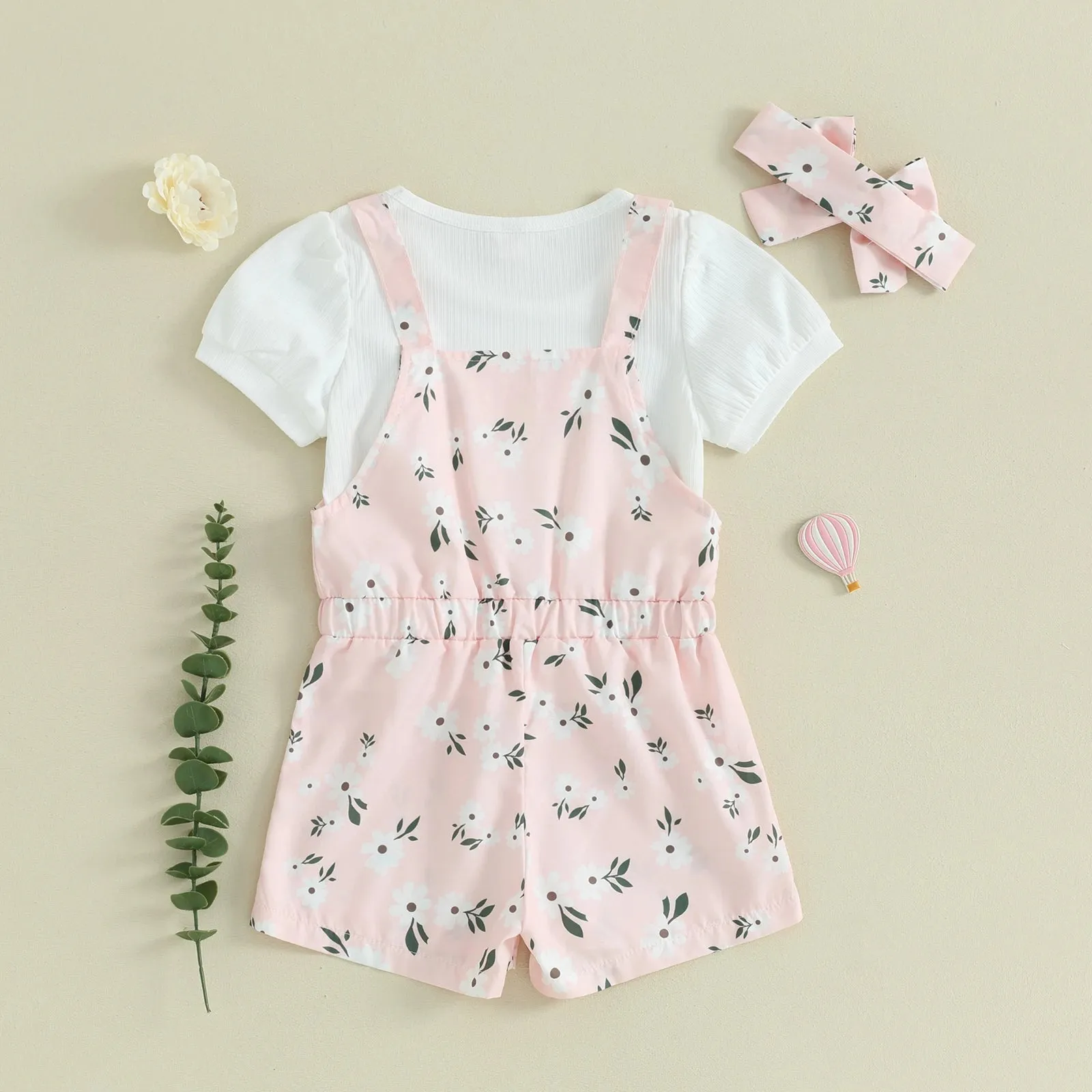 3pcs Pink Floral