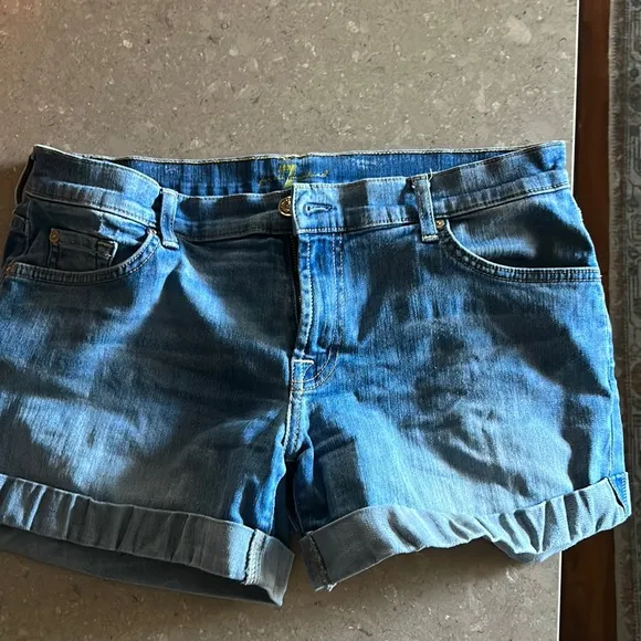 7 for all mankind denim shorts