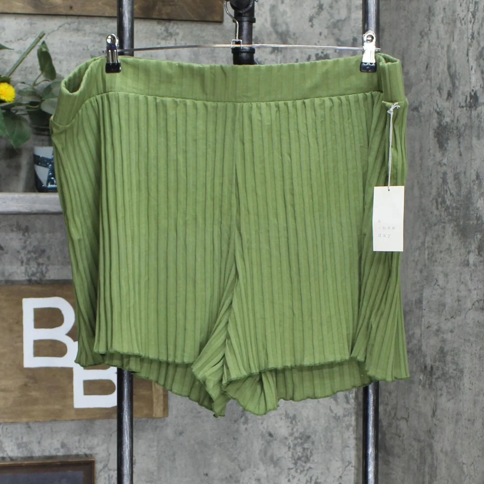 A New Day Women's Plus Size High-Rise Ribbed Shorts