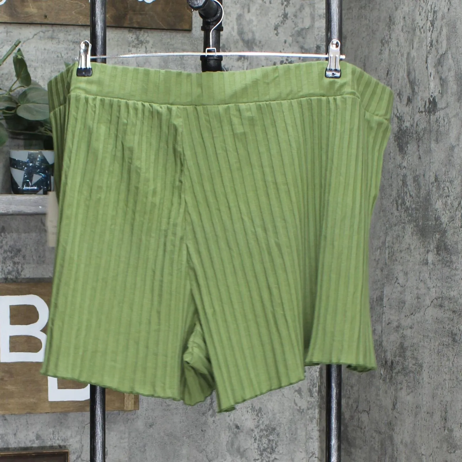 A New Day Women's Plus Size High-Rise Ribbed Shorts