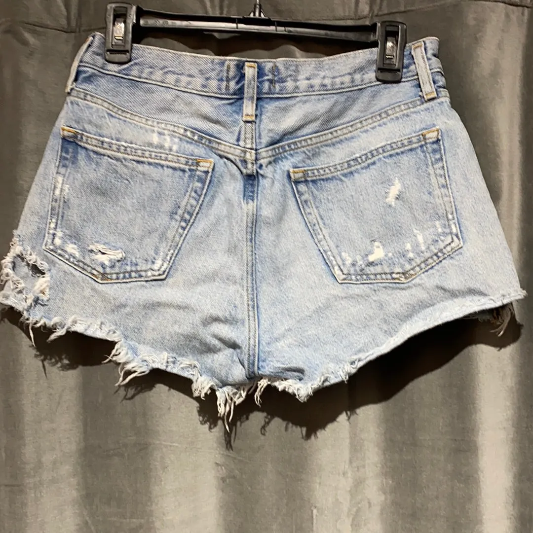 Agolde Frayed Button Fly Denim Shorts