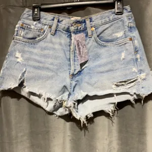 Agolde Frayed Button Fly Denim Shorts