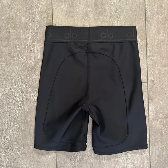 Alo Yoga High-Waist Rider Shorts Black Size XS EUC