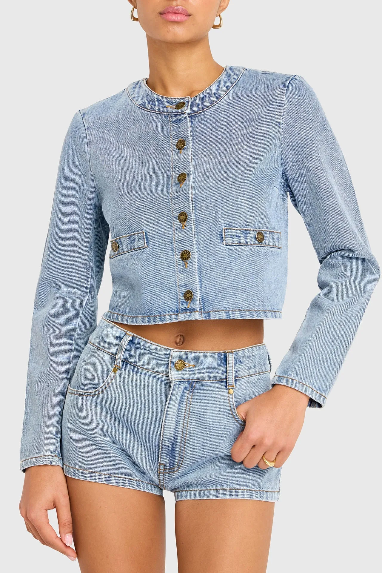 Amanda Uprichard LONG SLEEVE BRASWELL TOP