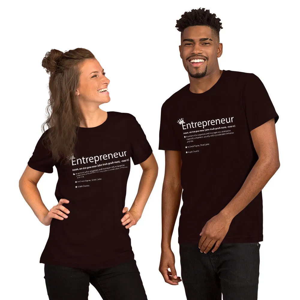 Ameeru Premium Entrepreneur Style white text Short-Sleeve Unisex T-Shirt