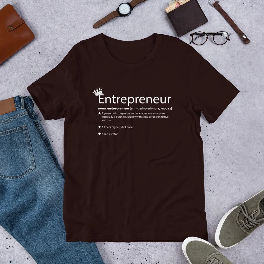 Ameeru Premium Entrepreneur Style white text Short-Sleeve Unisex T-Shirt