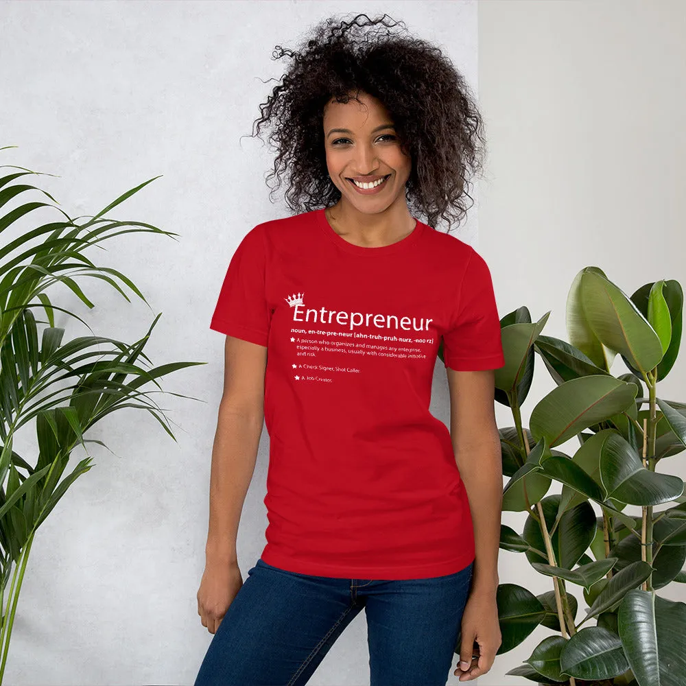 Ameeru Premium Entrepreneur Style white text Short-Sleeve Unisex T-Shirt