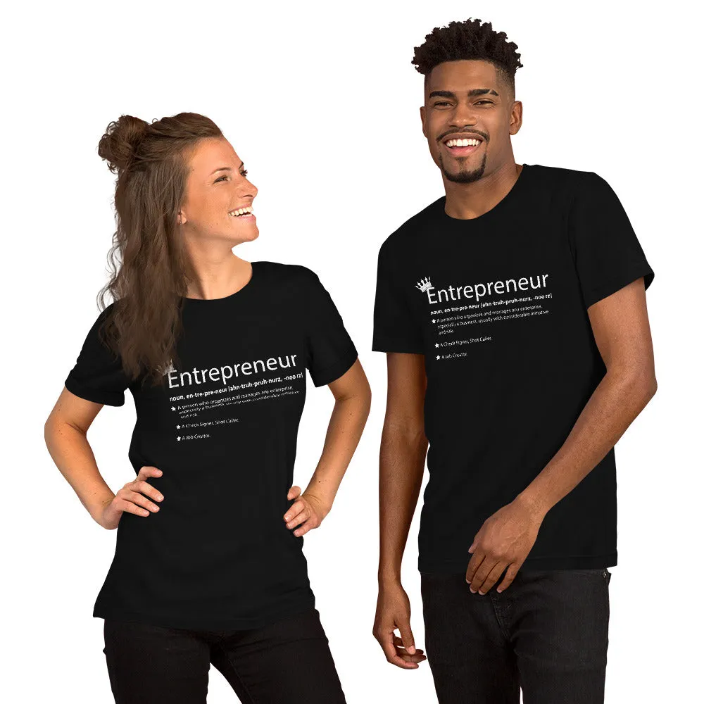 Ameeru Premium Entrepreneur Style white text Short-Sleeve Unisex T-Shirt