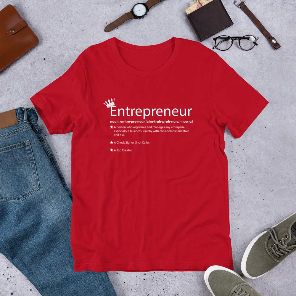 Ameeru Premium Entrepreneur Style white text Short-Sleeve Unisex T-Shirt