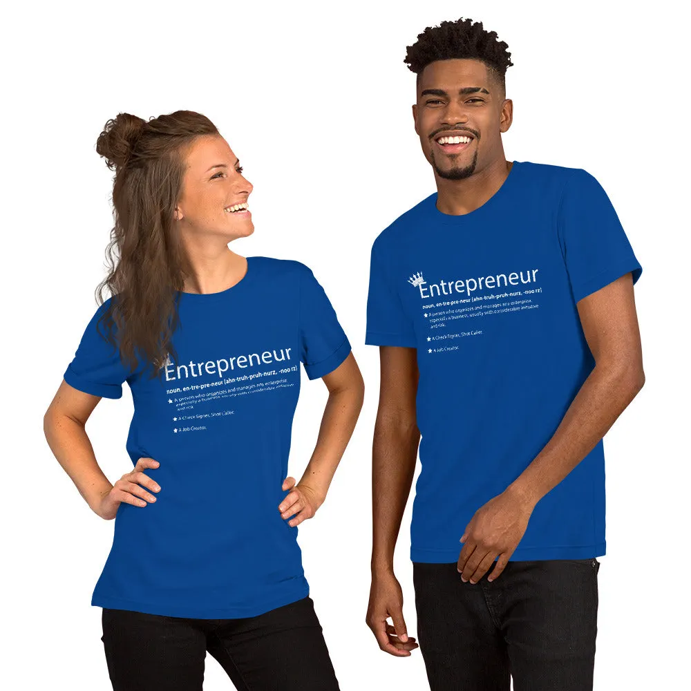 Ameeru Premium Entrepreneur Style white text Short-Sleeve Unisex T-Shirt