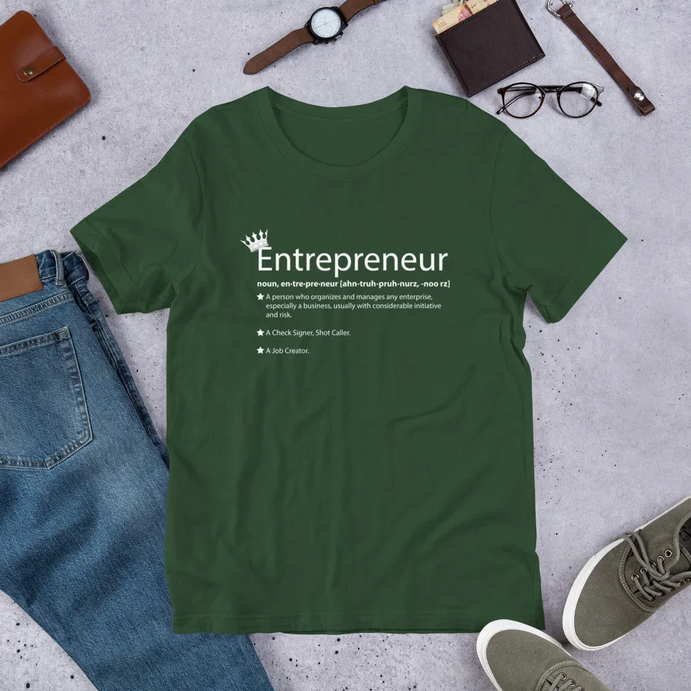 Ameeru Premium Entrepreneur Style white text Short-Sleeve Unisex T-Shirt