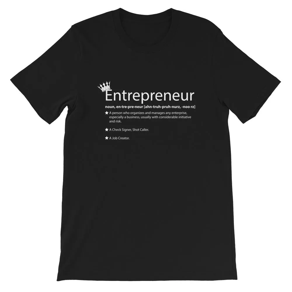 Ameeru Premium Entrepreneur Style white text Short-Sleeve Unisex T-Shirt