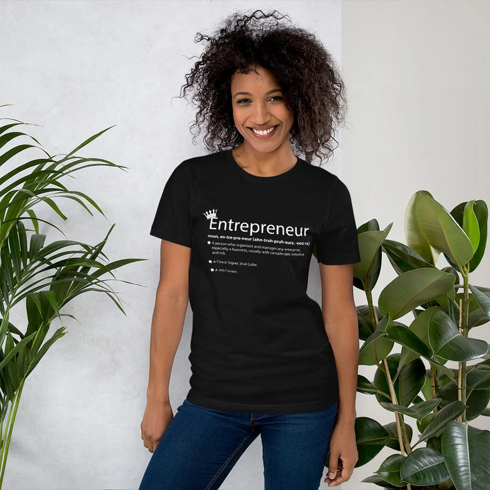 Ameeru Premium Entrepreneur Style white text Short-Sleeve Unisex T-Shirt