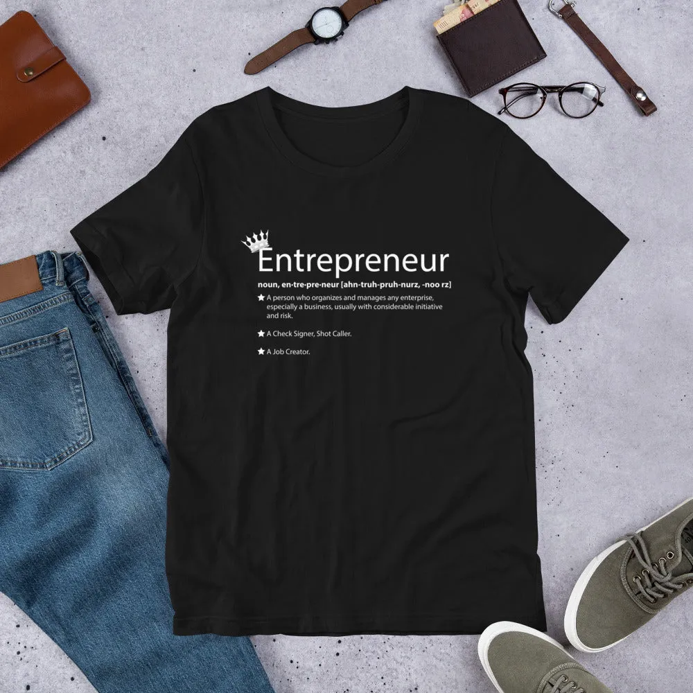 Ameeru Premium Entrepreneur Style white text Short-Sleeve Unisex T-Shirt