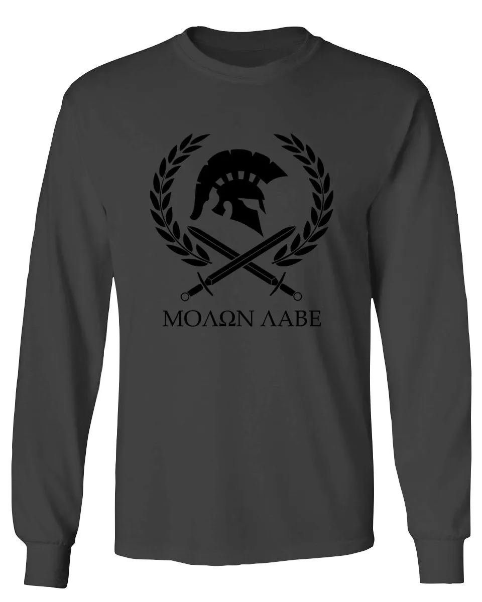 American Come and Take Greek Molon Labe Spartan Workout mens Long sleeve t shirt