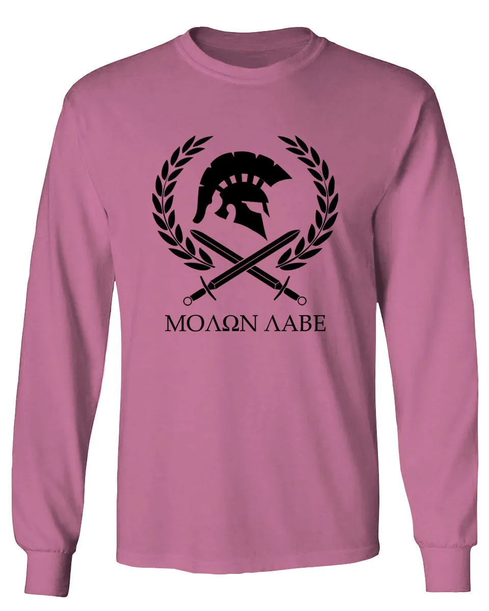 American Come and Take Greek Molon Labe Spartan Workout mens Long sleeve t shirt