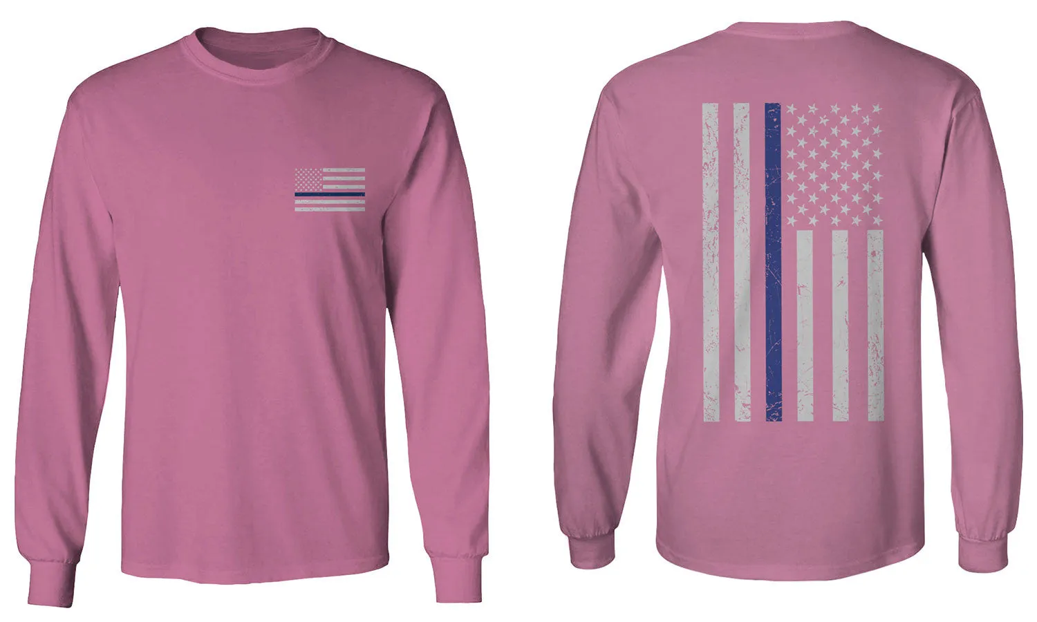 American Flag Thin Blue Line USA Police Support Lives Matter mens Long sleeve t shirt