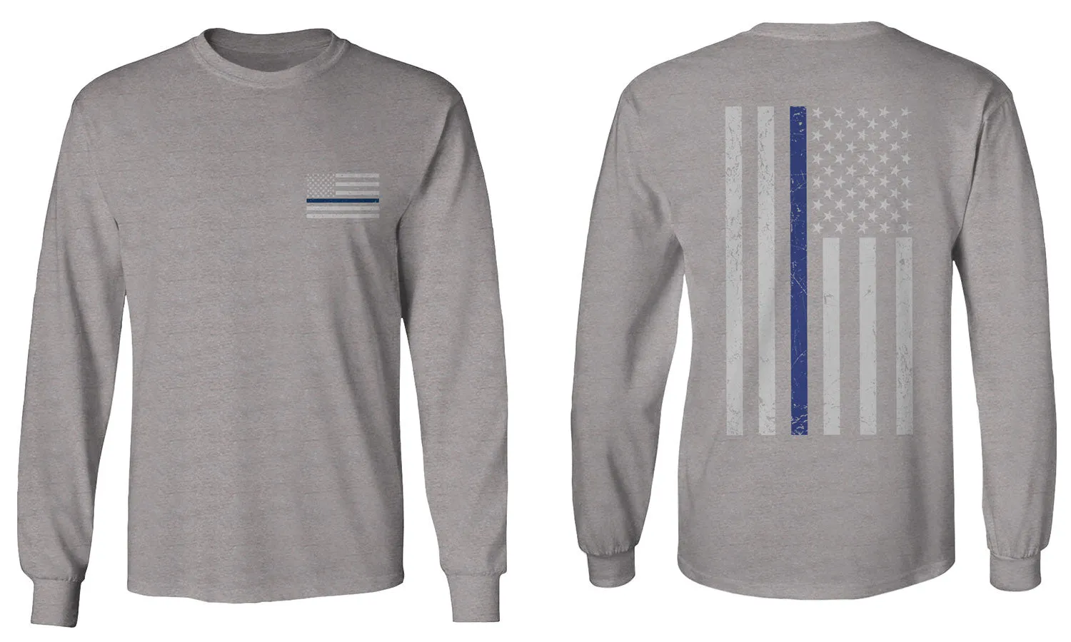American Flag Thin Blue Line USA Police Support Lives Matter mens Long sleeve t shirt