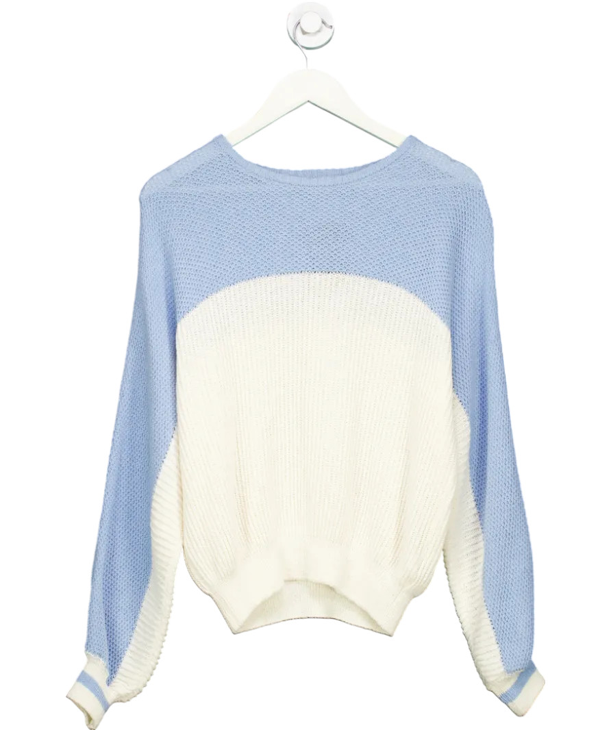 American Vintage Cream Cotton Blend Colour Block Jumper UK XS/S