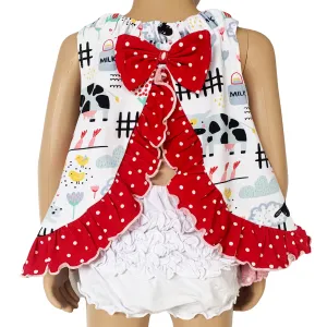 AnnLoren Baby & Toddler Girls Fun Farm Animal Spring Swing Tank Top