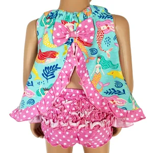 AnnLoren Baby and Big Girls Mermaid Swing Tank Top Spring Summer Separates