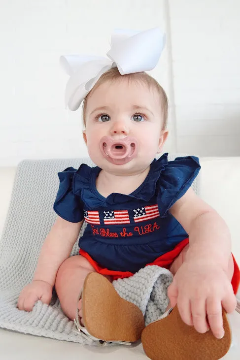 Applique Patriotic Shorts Set