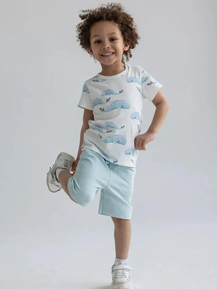 Artie - Whale Patterned Baby and Little Kids T Shirt
