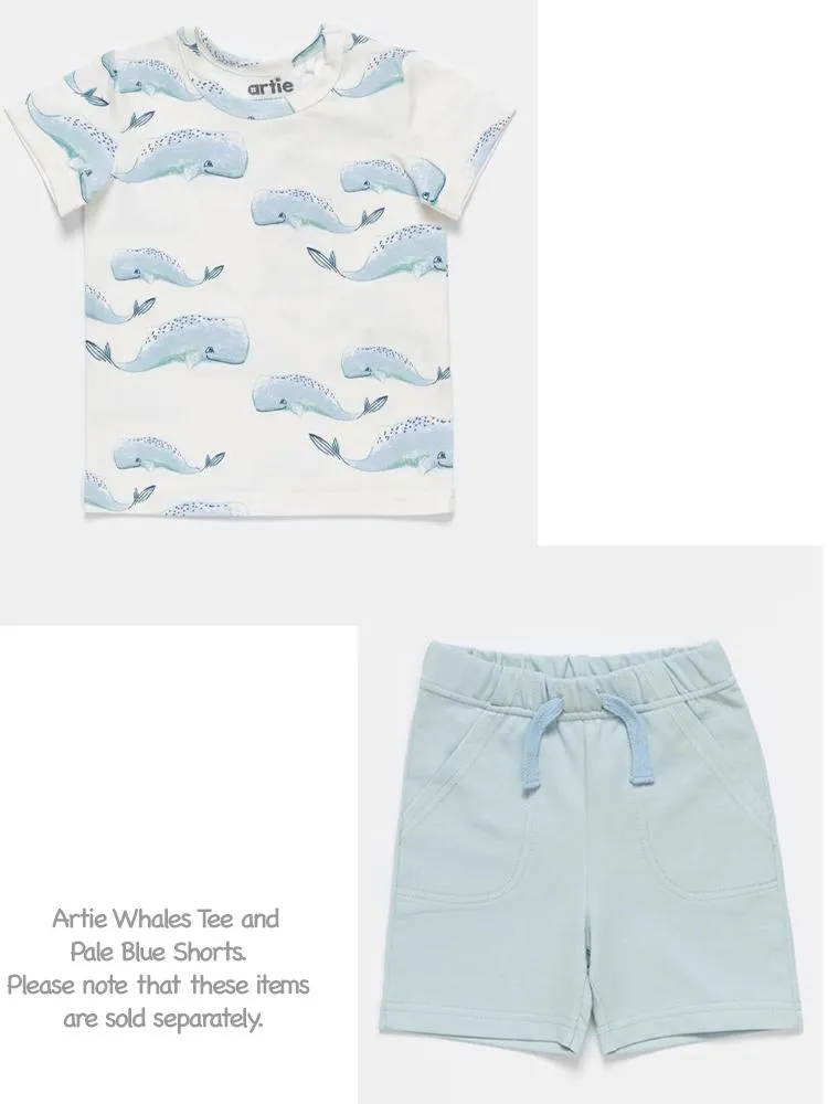 Artie - Whale Patterned Baby and Little Kids T Shirt