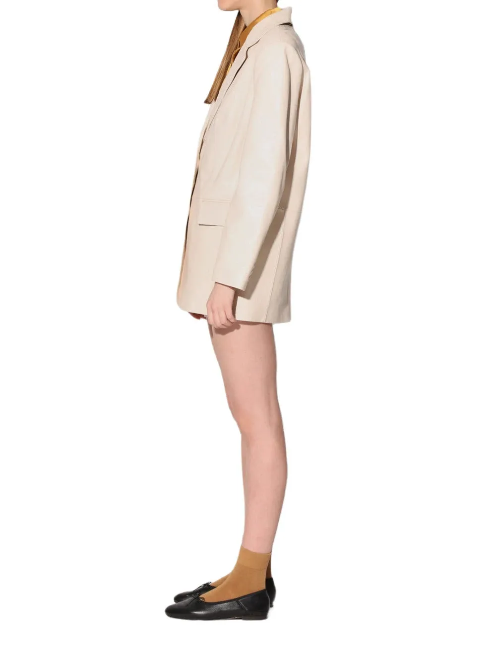 Aura Luxe Leather Blazer for Women