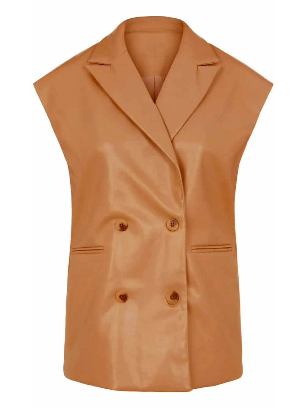 Avant-Garde Asymmetric Leather Blazer for Women