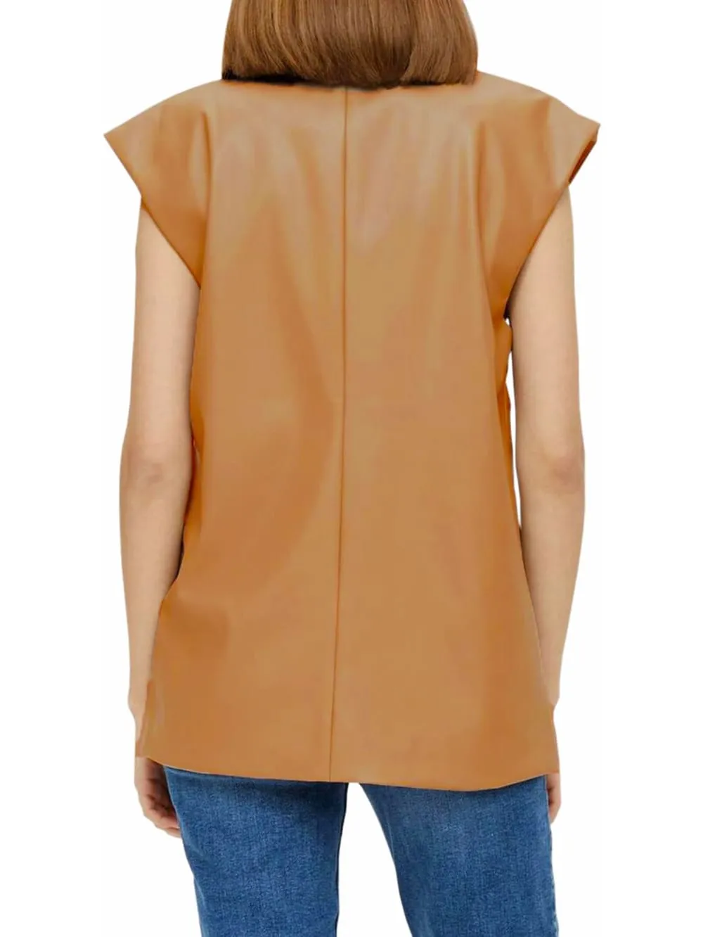Avant-Garde Asymmetric Leather Blazer for Women