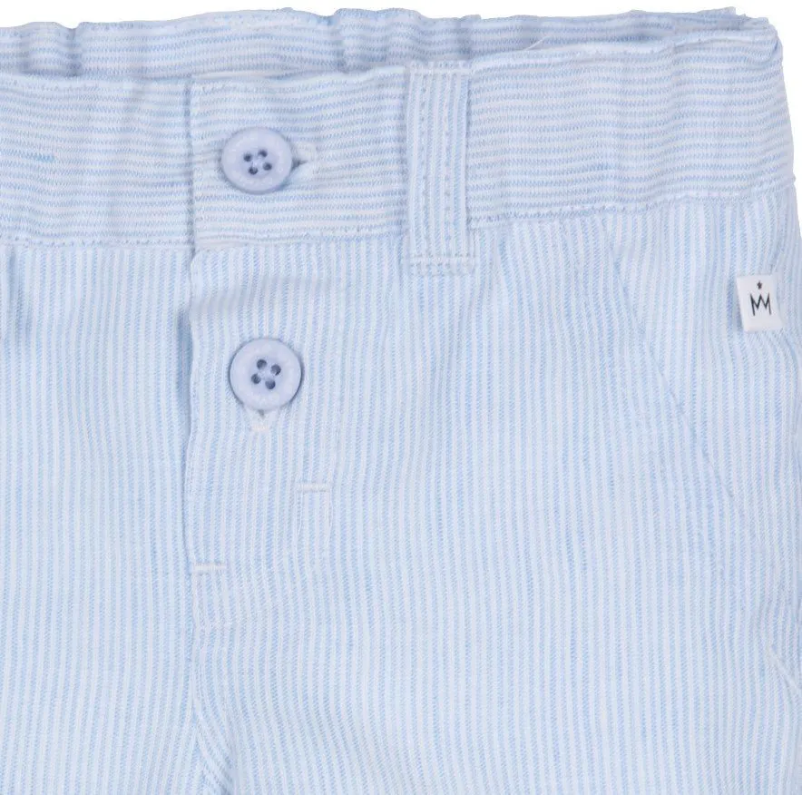 Baby Boys Blue & White Stripe Shorts