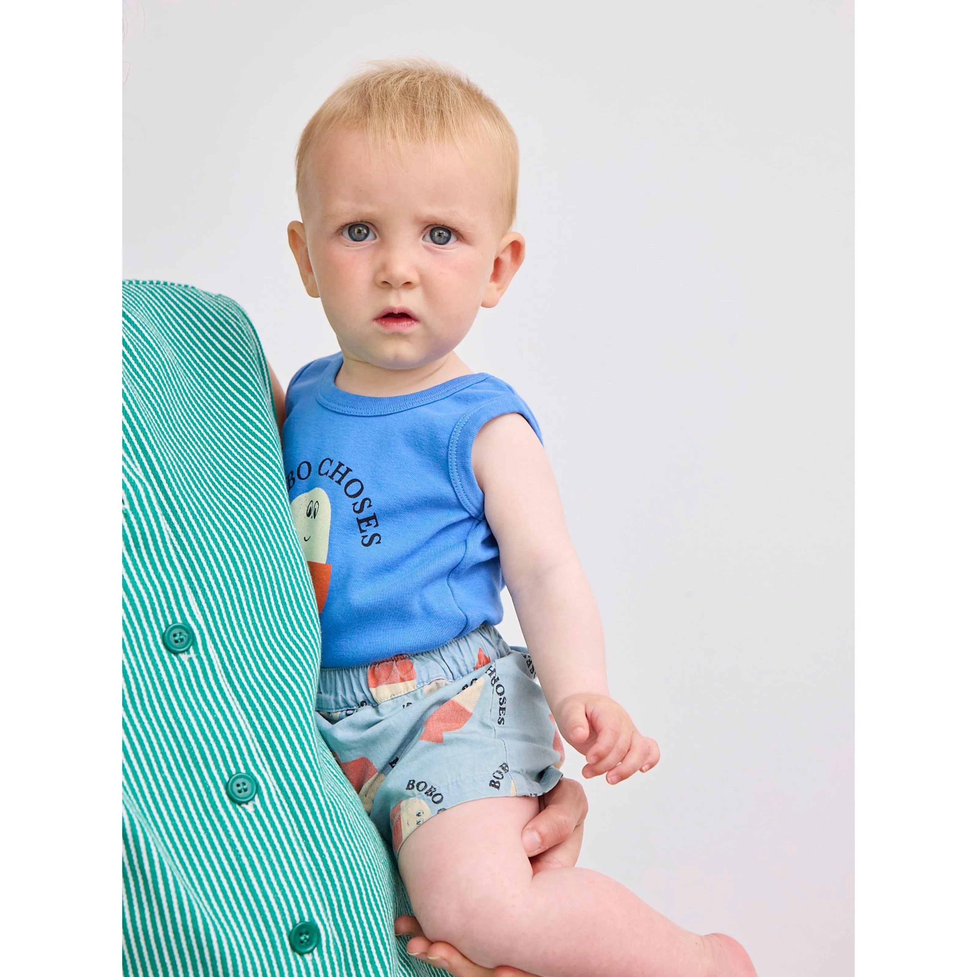 Baby Morning Egg All Over Denim Shorts