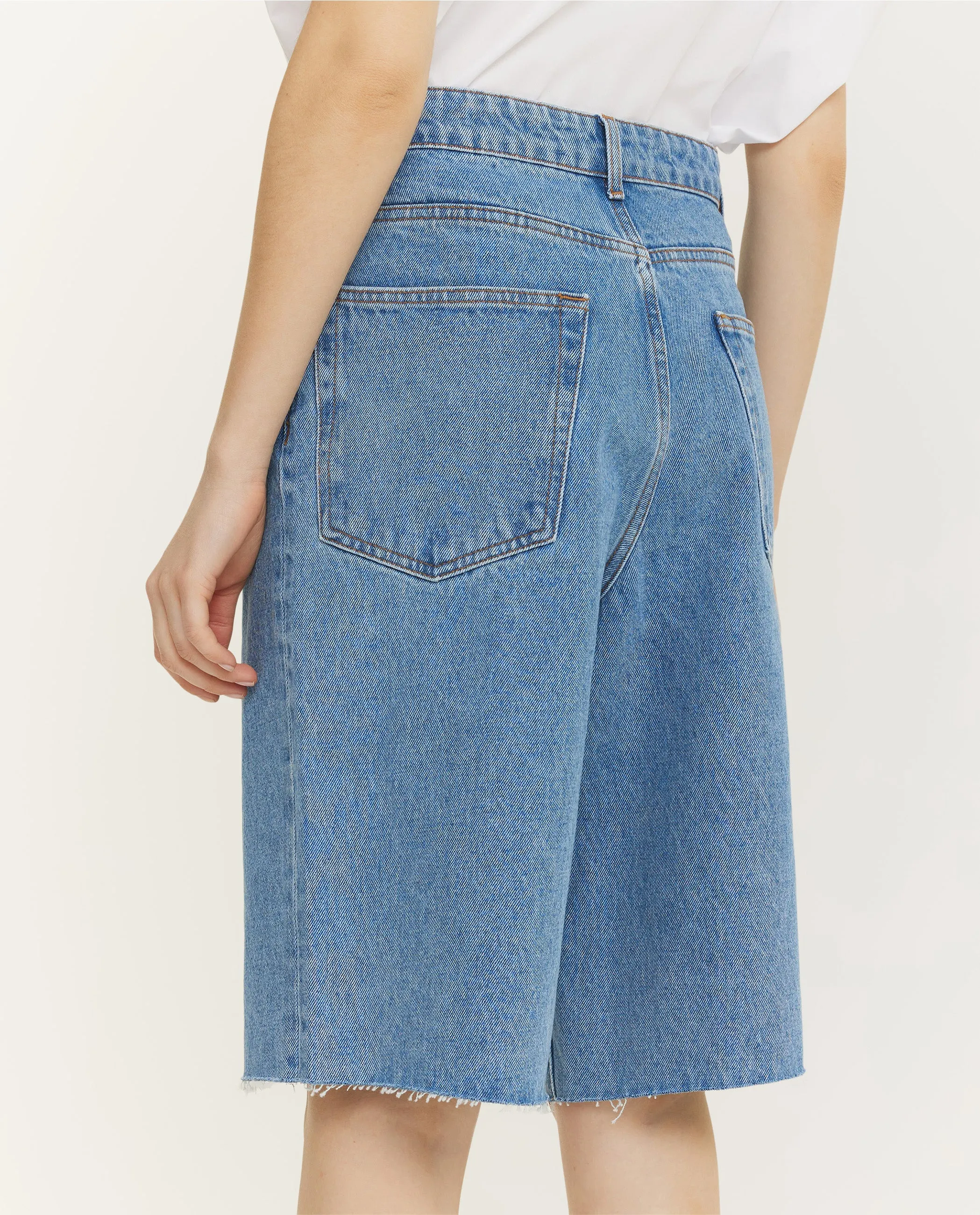 Baggy Fit Denim Shorts - Lichtblauw