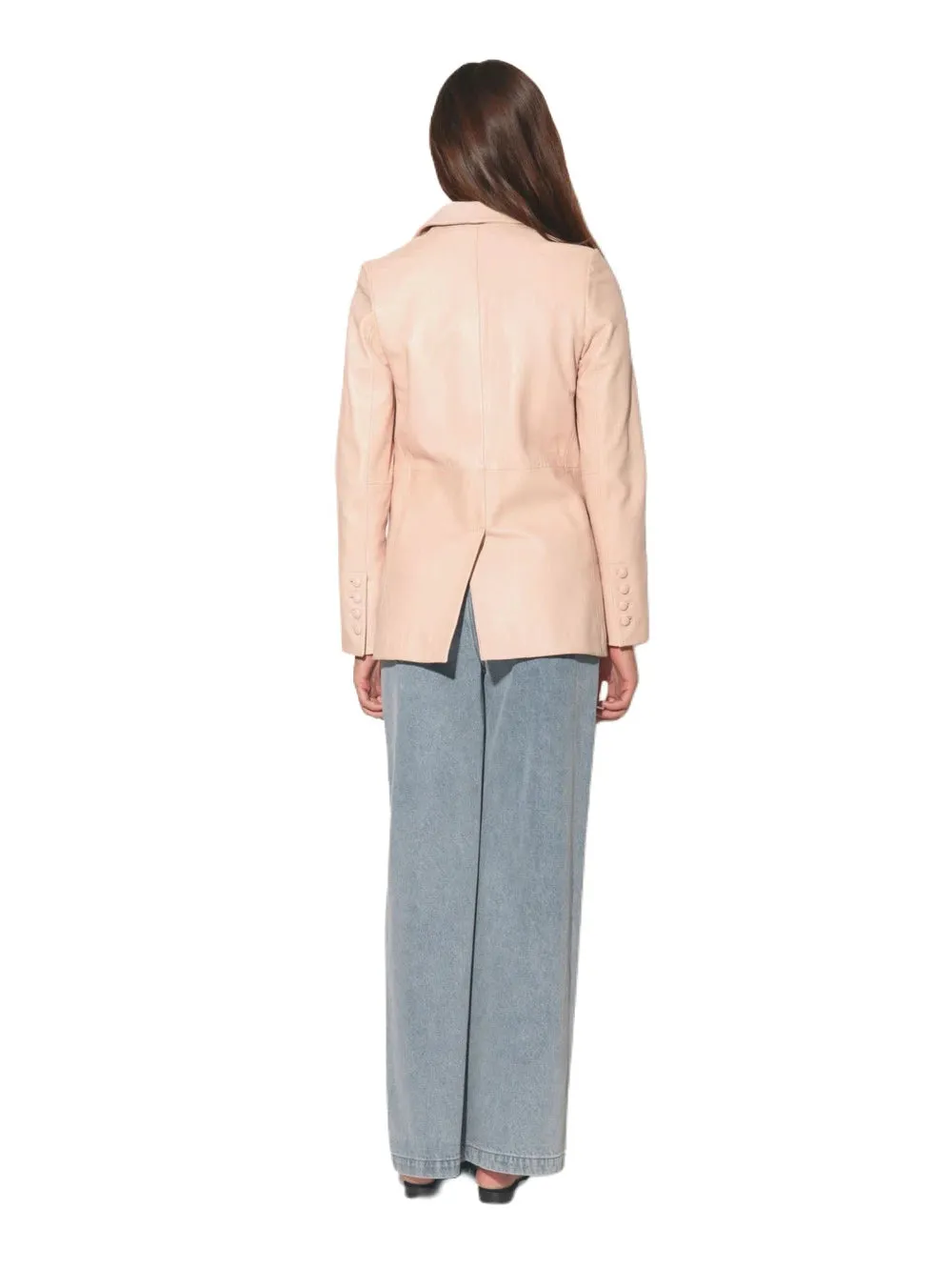 Ballet Luxe Tailored Leather Blazer for Women