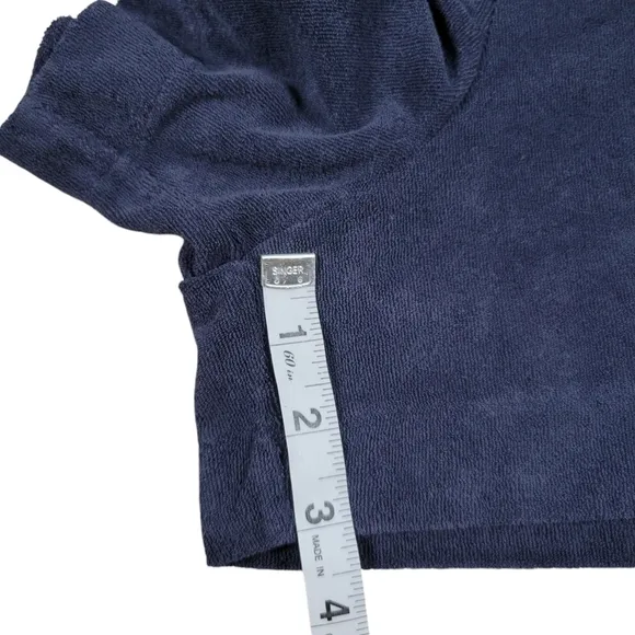 Barefoot Dreams Beach Cozy Terry Shorts Womens Plus 1X Indigo Loungewear Pull On