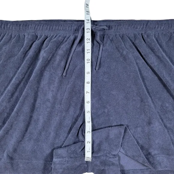Barefoot Dreams Beach Cozy Terry Shorts Womens Plus 1X Indigo Loungewear Pull On