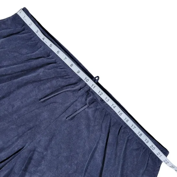 Barefoot Dreams Beach Cozy Terry Shorts Womens Plus 1X Indigo Loungewear Pull On