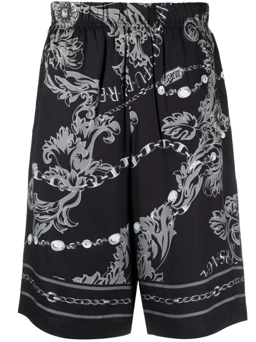 Barocco-print drop-crotch shorts