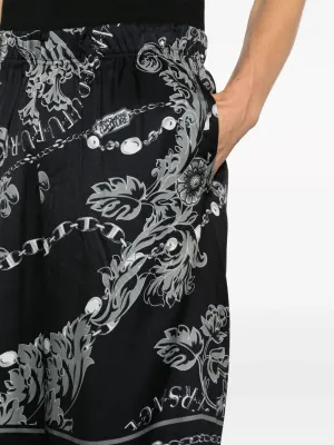 Barocco-print drop-crotch shorts