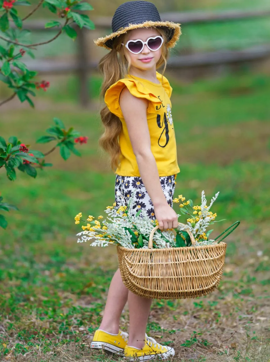 Be You-tiful Floral Pom Pom Shorts Set