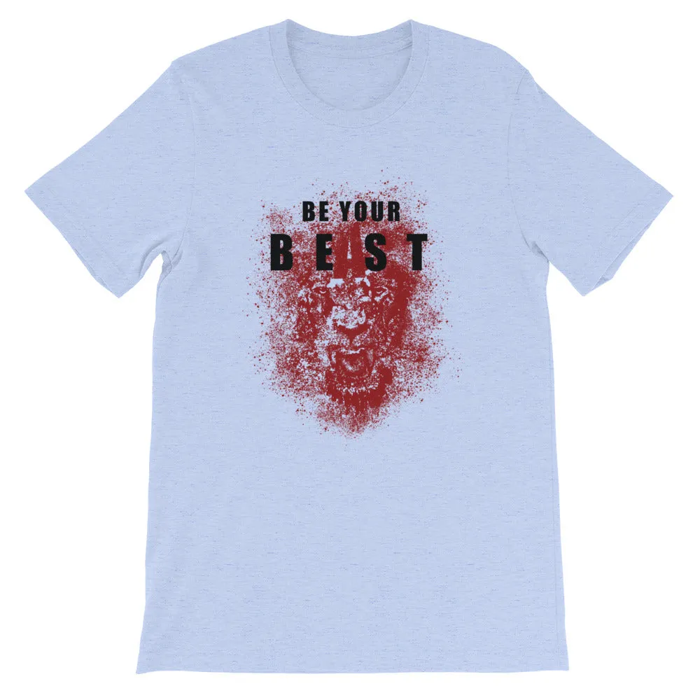 Be Your Beast Lioness with ASC logo on back label women's T-shirt